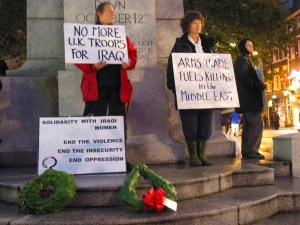 Manifestation des Femmes en noir à Londres.