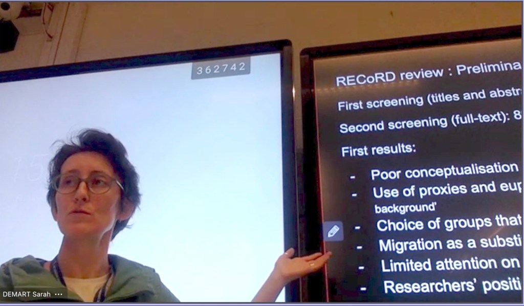 Colloque "Decolonising health: A new anti-racist and research approach or a buzzword to address social justice agenda?”, panel « Santé, inégalités raciales et intersectionnalité » organisé par Clara Affun-Adegbulu et Sarah Demart de l'Université libre de Bruxelles. Marie Meudec.