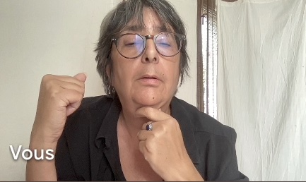 Cours en visioconférence avec l'ENSBA côté intervenante.